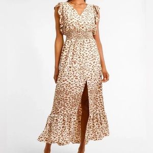 Express animal print maxi dress